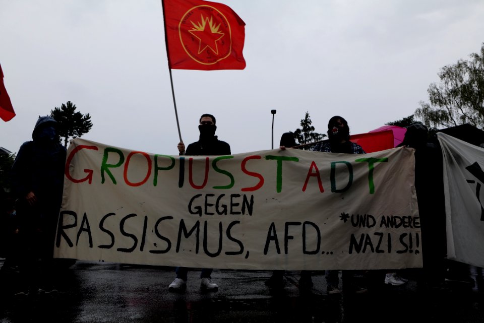 Antifascist demonstration Berlin-Rudow 2020-08-30 22