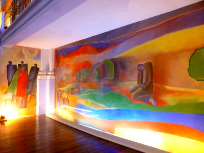 Antezana - San Miguel Arcángel, interior, 'Pinturas para la Vida' (Xabier Egaña) 19