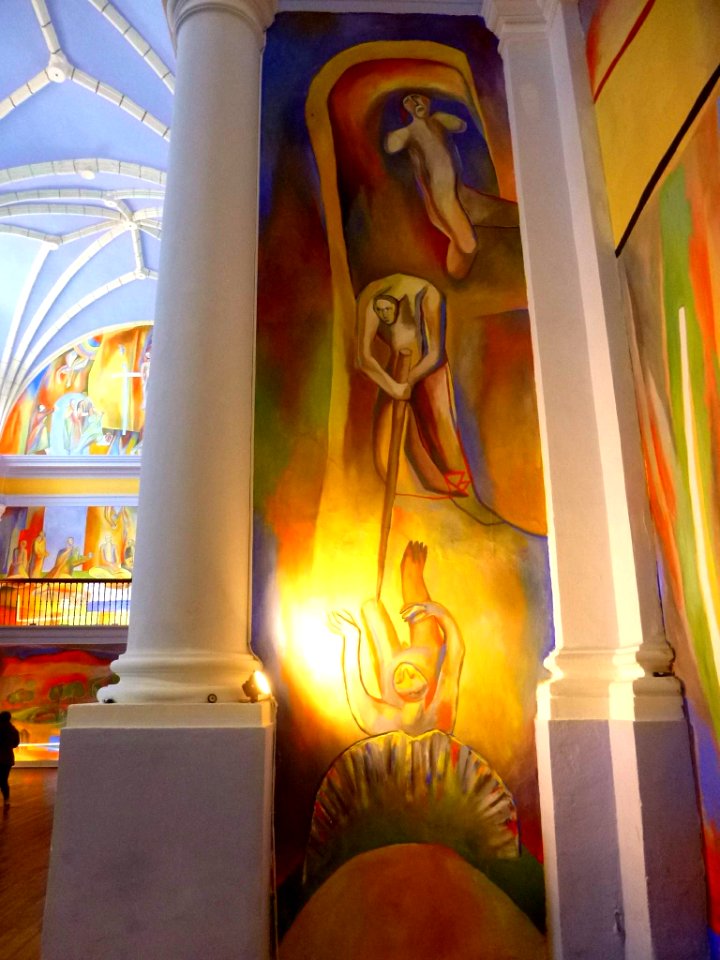 Antezana - San Miguel Arcángel, interior, 'Pinturas para la Vida' (Xabier Egaña) 12
