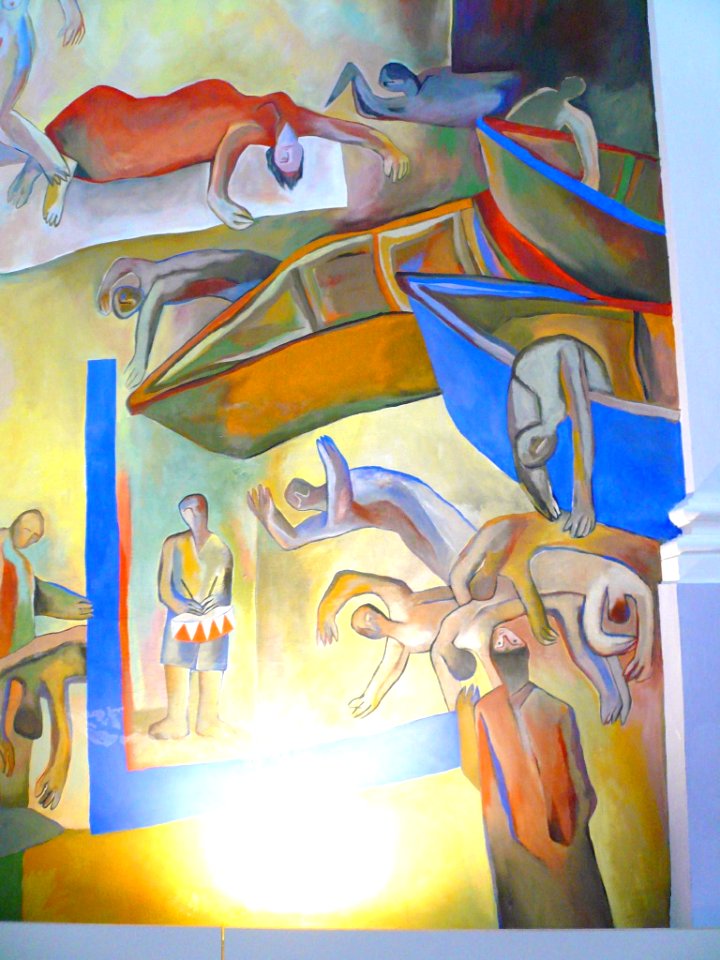 Antezana - San Miguel Arcángel, interior, 'Pinturas para la Vida' (Xabier Egaña) 07