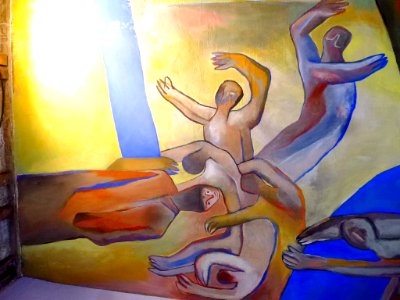 Antezana - San Miguel Arcángel, interior, 'Pinturas para la Vida' (Xabier Egaña) 27