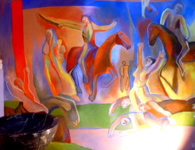 Antezana - San Miguel Arcángel, interior, 'Pinturas para la Vida' (Xabier Egaña) 30