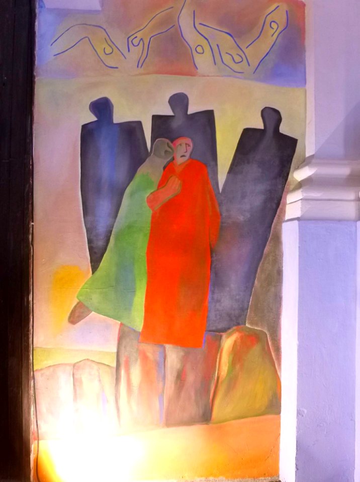 Antezana - San Miguel Arcángel, interior, 'Pinturas para la Vida' (Xabier Egaña) 21