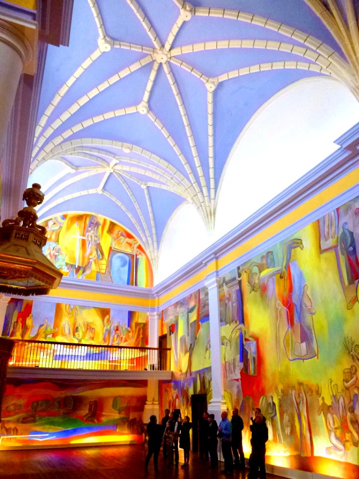Antezana - San Miguel Arcángel, interior, 'Pinturas para la Vida' (Xabier Egaña) 14