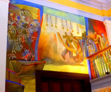 Antezana - San Miguel Arcángel, interior, 'Pinturas para la Vida' (Xabier Egaña) 10
