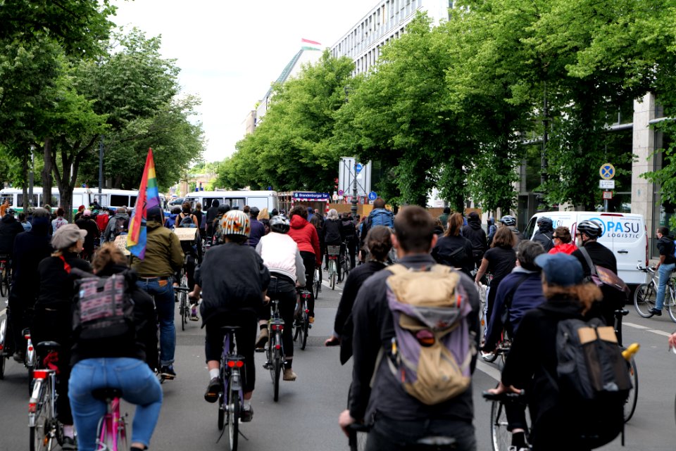 Antifascist bicycle demonstration Berlin 2020-06-06 21