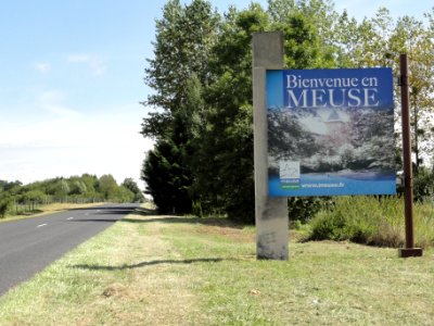 Andernay (Meuse) panneau bienvenue en Meuse