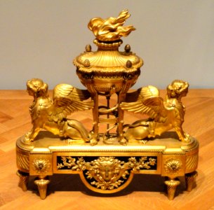Andiron, about 1785, France, gilt bronze - Cleveland Museum of Art - DSC08846