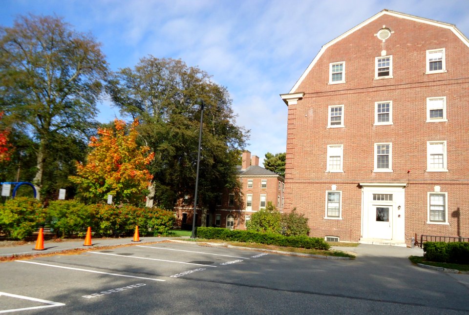 Andover Massachusetts Phillips Academy dormitories and trees