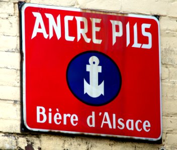 Ancre Pils, emaille reclamebord, Bier Reclamemuseum
