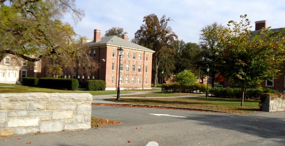 Andover Massachusetts Phillips Academy trees and dormitories and buildings