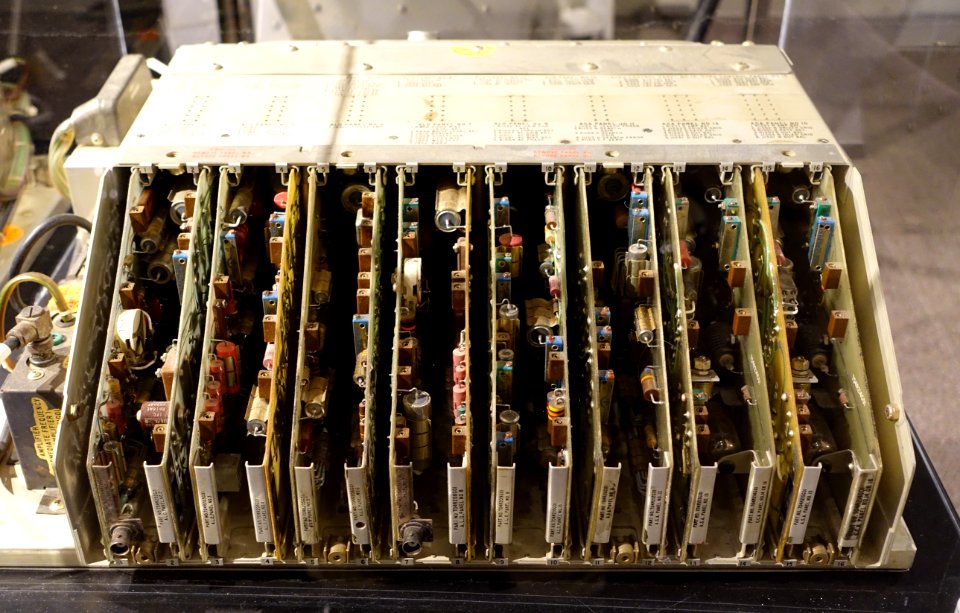 AN-DPN-34A Electronic Circuitry, radar control built with miniature vacuum tubes - National Electronics Museum - DSC00358