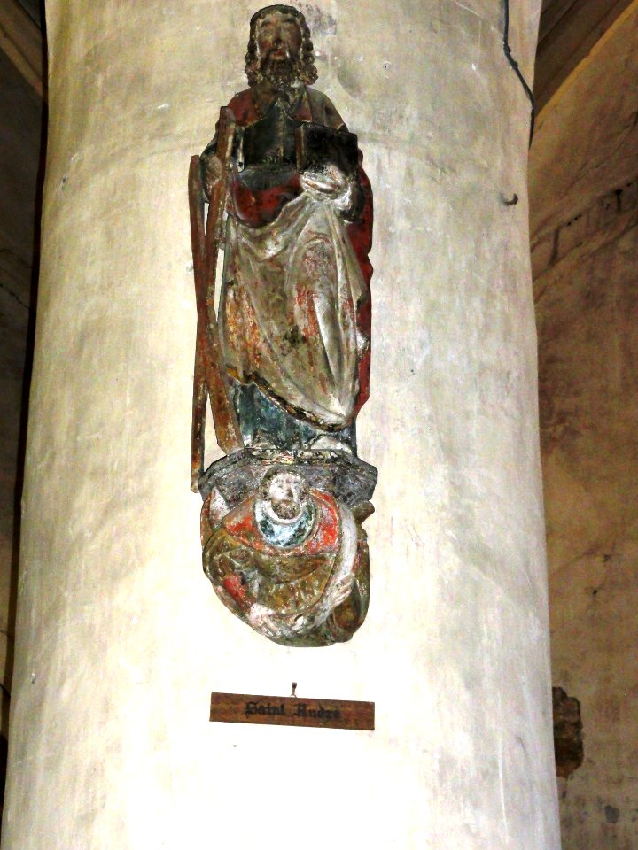 Ancerville (Meuse) église, statue (13) Saint André