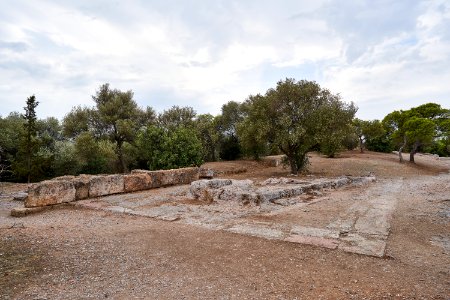 Ancient ruins on the Pnyx on September 19, 2020