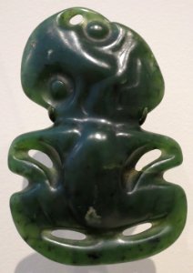 Amulet (hei tiki), Maori people, Honolulu Museum of Art, 3348