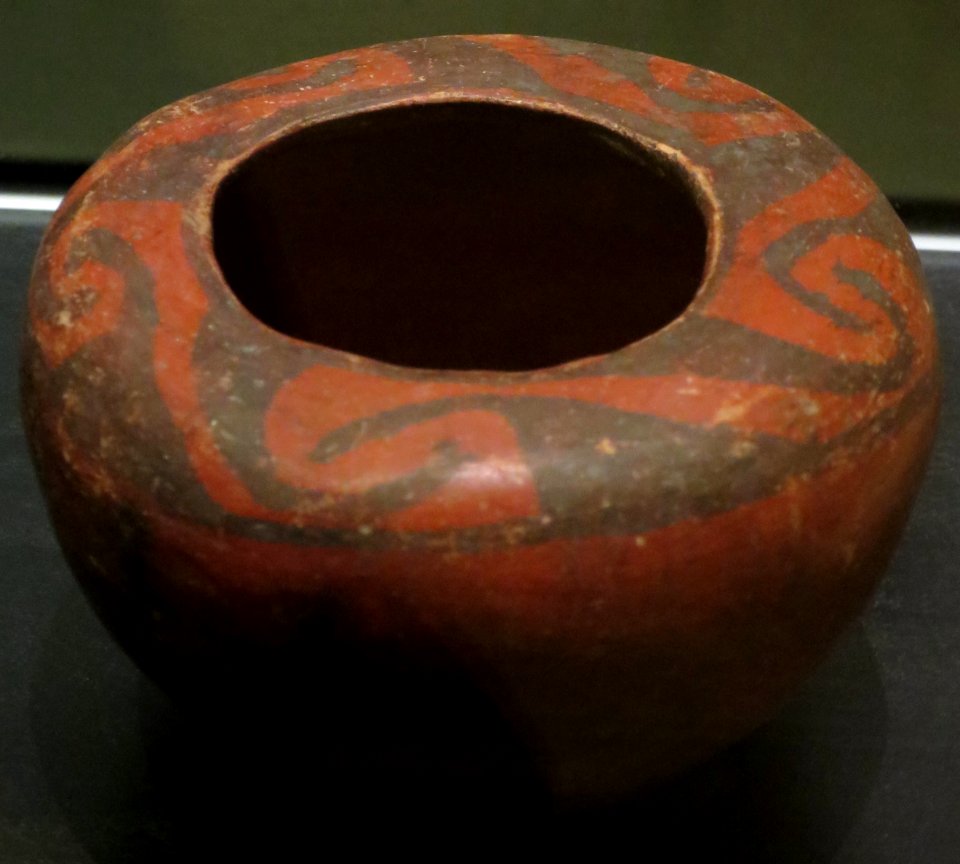 Ancestral Pueblo, black on red medicine jar, 1075-1125 CE, Heard Museum