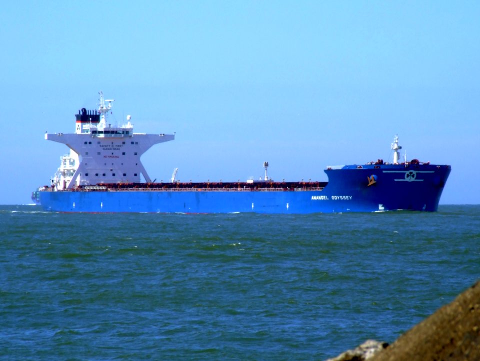 Anangel Odyssey photo1 approaching Port of Rotterdam, Holland 04-Aug-2007