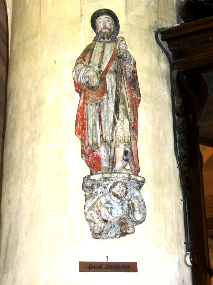 Ancerville (Meuse) église, statue (08) Saint Jacques Majeur