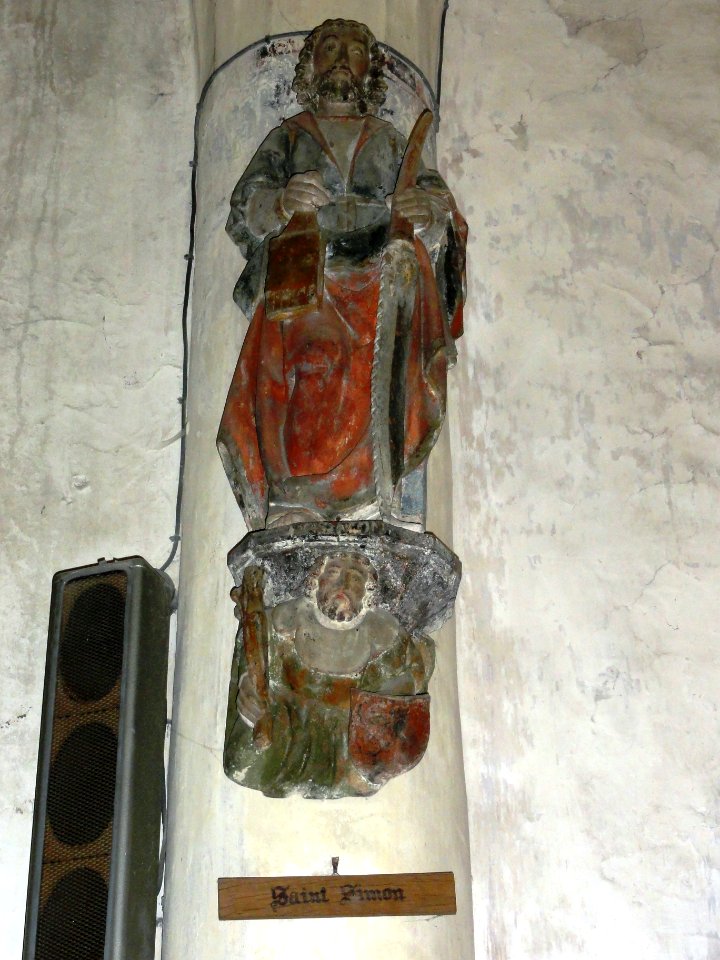 Ancerville (Meuse) église, statue (03) Saint Simon