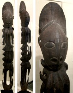 Ancestral hook figure, Papua New Guinea, Prince Alexander Mountains, Abelam people, carved wood and earth pigments, HAA