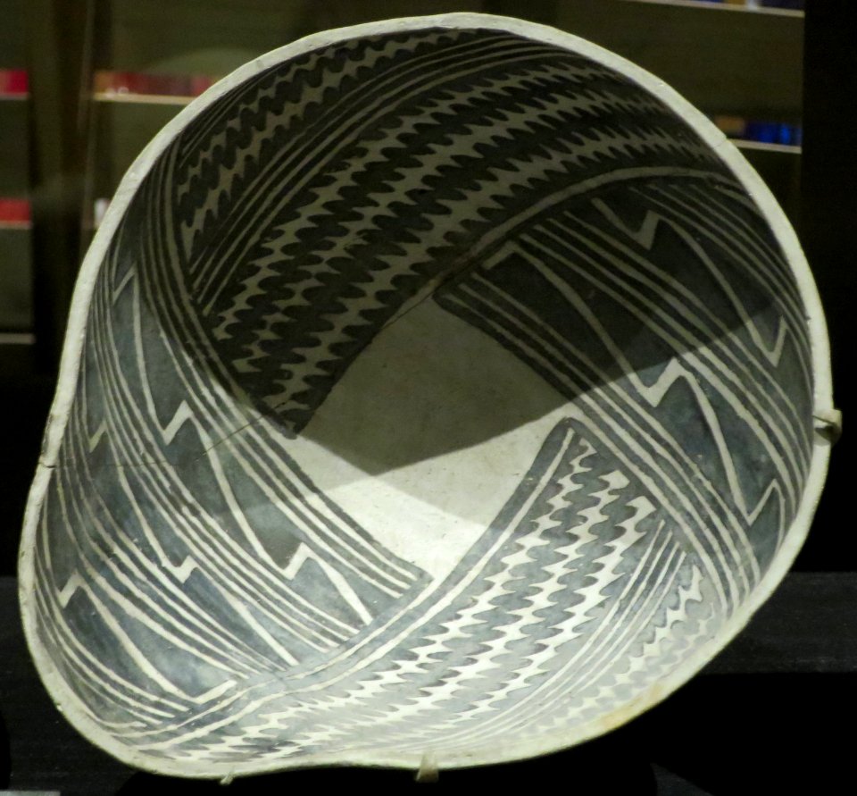 Ancestral Pueblo, Tusayan black on white dipper, 1150-1300 CE, Heard Museum
