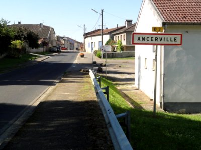 Ancerville (Meuse) city limit sign