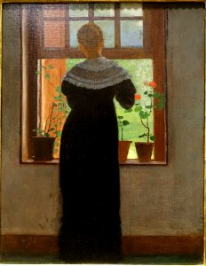 An Open Window, by Winslow Homer, 1872, oil on canvas - Portland Museum of Art - Portland, Maine - DSC04251