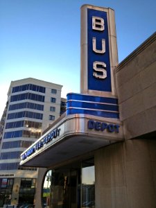 Ann Arbor MI city bus depot photo