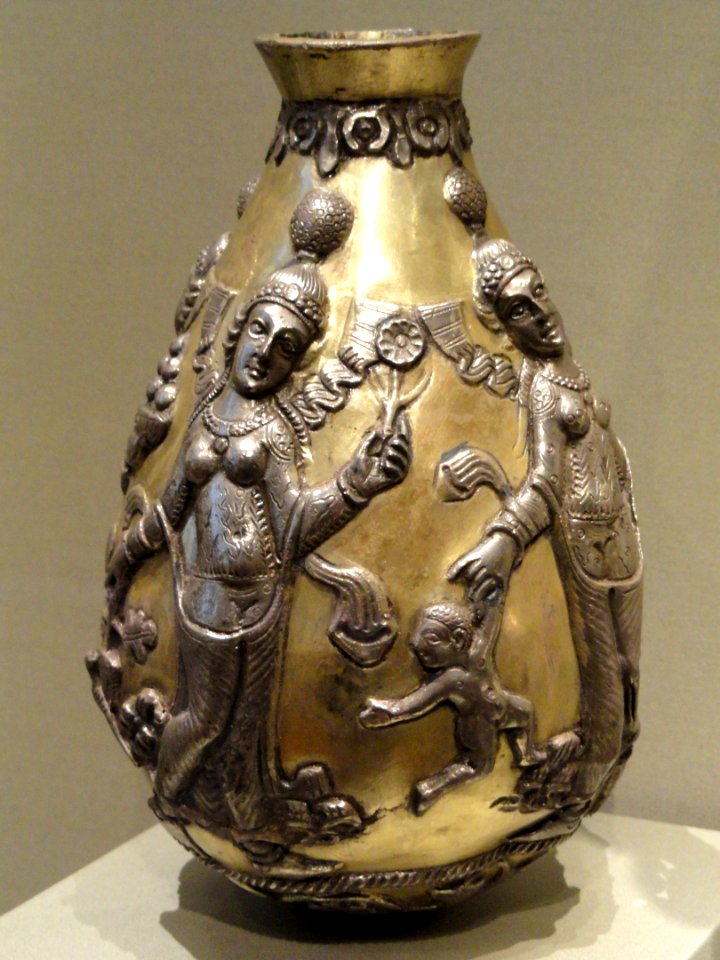 Anahita Vessel, 300-500 AD, Sasanian, Iran, silver and gilt - Cleveland Museum of Art - DSC08129
