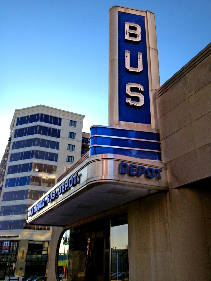Ann Arbor MI city bus depot