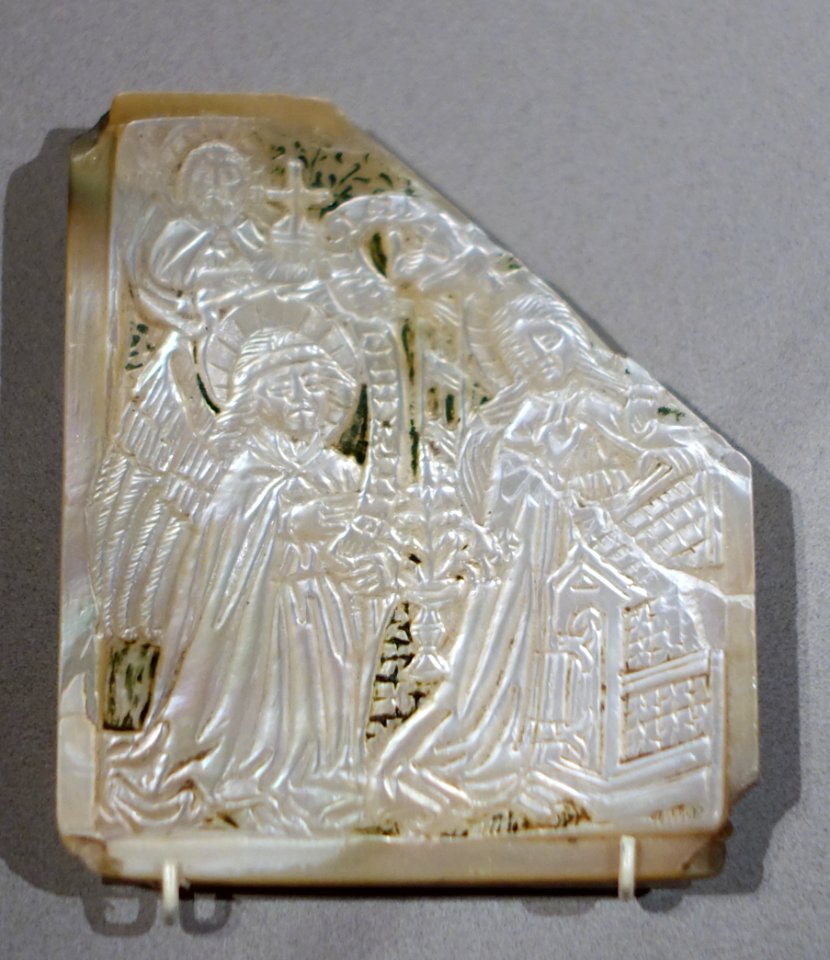 Annunciation, Germany or Netherlands, c. 1500, mother of pearl - Bode-Museum - DSC03652