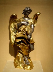 Angel, attributed to Jean Regnaud (Giovanni Rinaldi), late 1600s, gilt bronze and silver - Princeton University Art Museum - DSC06517