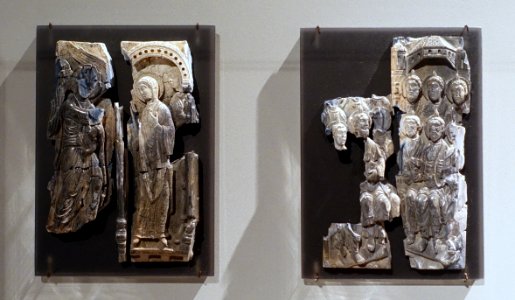 Annunciation and Pentecost, Köln, late 12th century, ivory - Bode-Museum - DSC03614