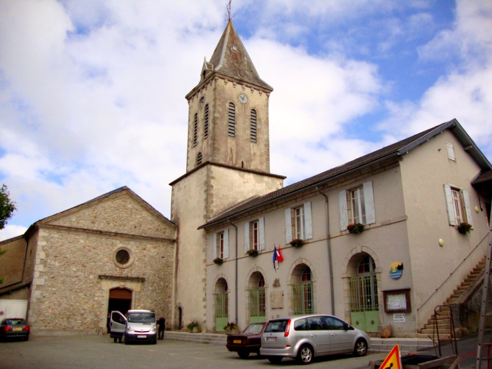 Anglès (Tarn, Fr) église et mairie