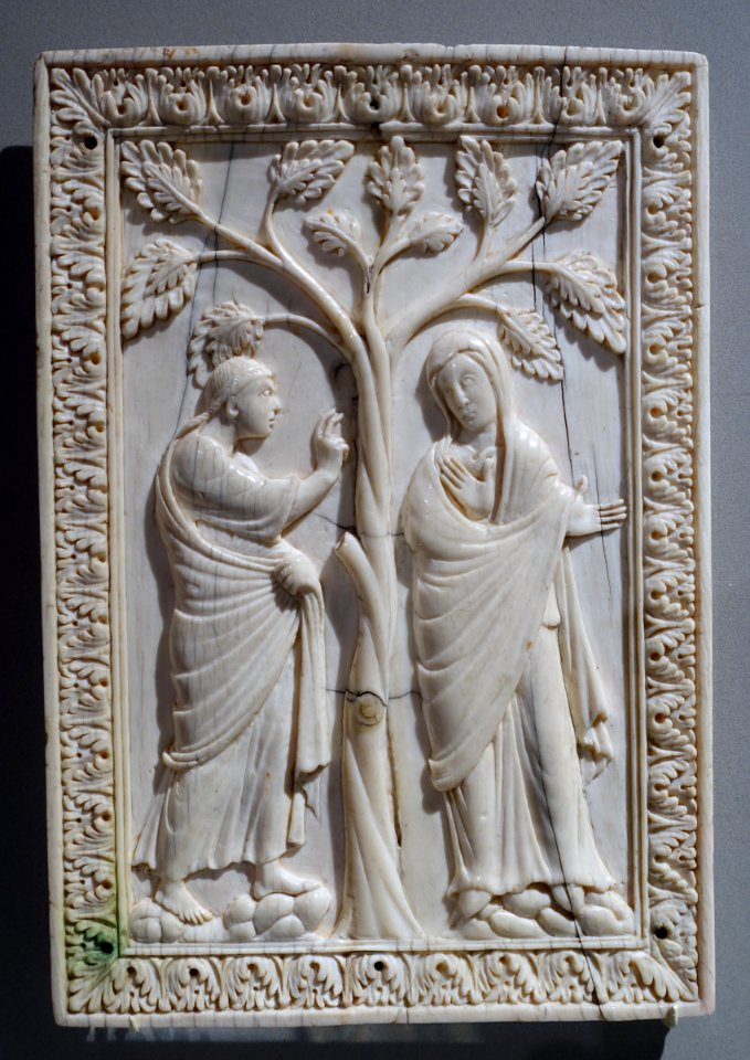 Annunciation, Western Germany, c. 1000, ivory - Bode-Museum - DSC03617
