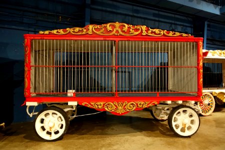 Animal cage wagon no. 70, Ringling Bros. and Barnum & Bailey Circus, date unknown, wood and iron - Circus Museum - John and Mable Ringling Museum of Art - Sarasota, FL - DSC00400 photo