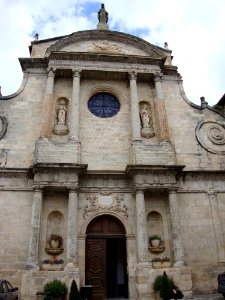 Aniane (Hérault, Fr) église Saint-Sauveur, façade