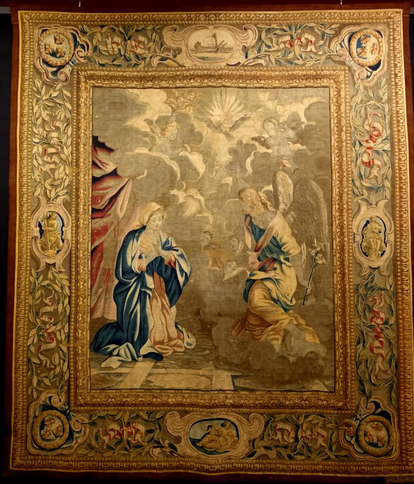 Annunciation, from the Life of Christ, Barberini Tapestries, Rome, 1644-1656 - Jordan Schnitzer Museum of Art, University of Oregon - Eugene, Oregon - DSC09440