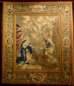 Annunciation, from the Life of Christ, Barberini Tapestries, Rome, 1644-1656 - Jordan Schnitzer Museum of Art, University of Oregon - Eugene, Oregon - DSC09440