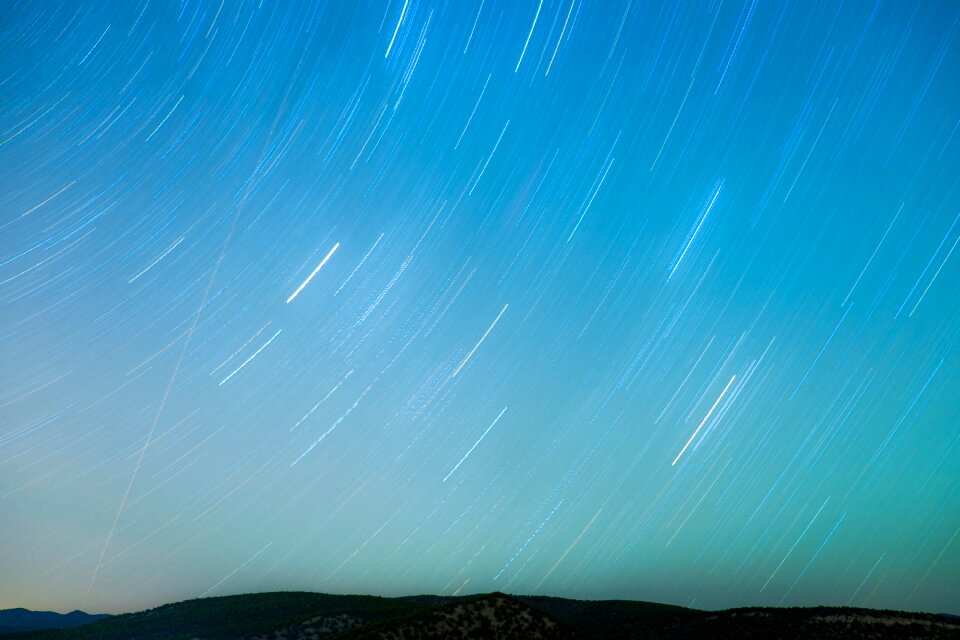 Stars time lapse blue time