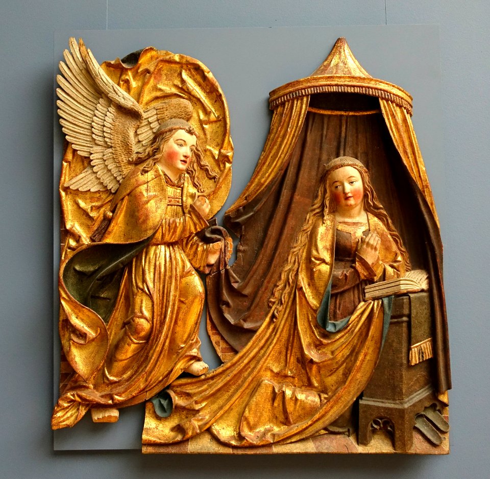 Annunciation, Southern Germany, c. 1510, oak - Bode-Museum - DSC03121