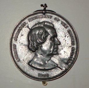 Andrew Johnson peace medal - Wisconsin Historical Museum - DSC02864