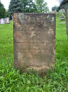 Andrew M. Russell and Andrew Russell Sr. Tombstone, Oak Spring Cemetery, 2015-06-27, 01