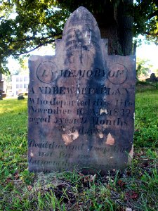 Andrew McFarlane Tombstone, St. Clair Cemetery