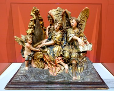 Angels playing musical instruments, probably by Antonio Ferreira, 1731-1795, baked clay - Bode-Museum - DSC02950