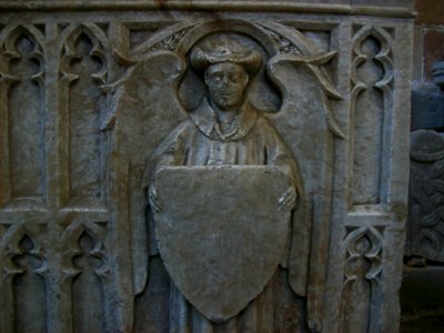 Angel on Cockayne tomb, St. Oswald, Ashbourne