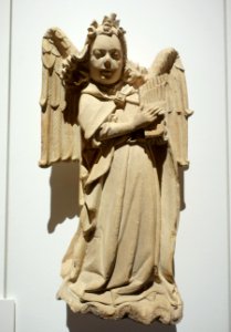 Angel playing music, Westphalia, Baumberg sandstone - Museum Schnütgen - Cologne, Germany - DSC09881