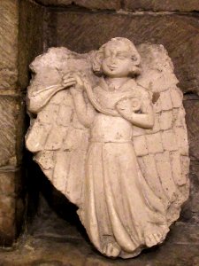 Angel boss, Tewkesbury Abbey 05