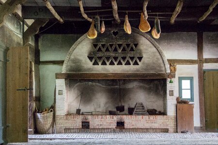 Wood burning stove nostalgia cooking facility photo