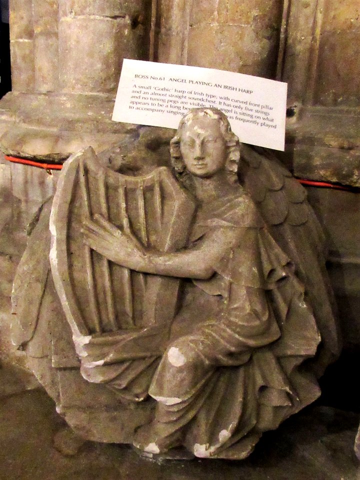 Angel boss, Tewkesbury Abbey 01